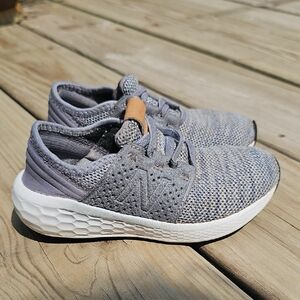 New Balance Kids Gray and White Sneakers